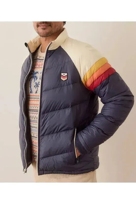 Archive Boreal Puffer Jacket - Navy Sunset Colorblock