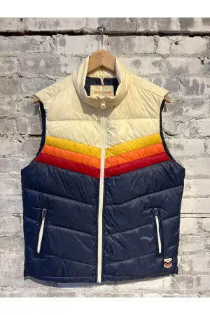 Archive Boreal Puffer Vest - Navy Sunset Colorblock