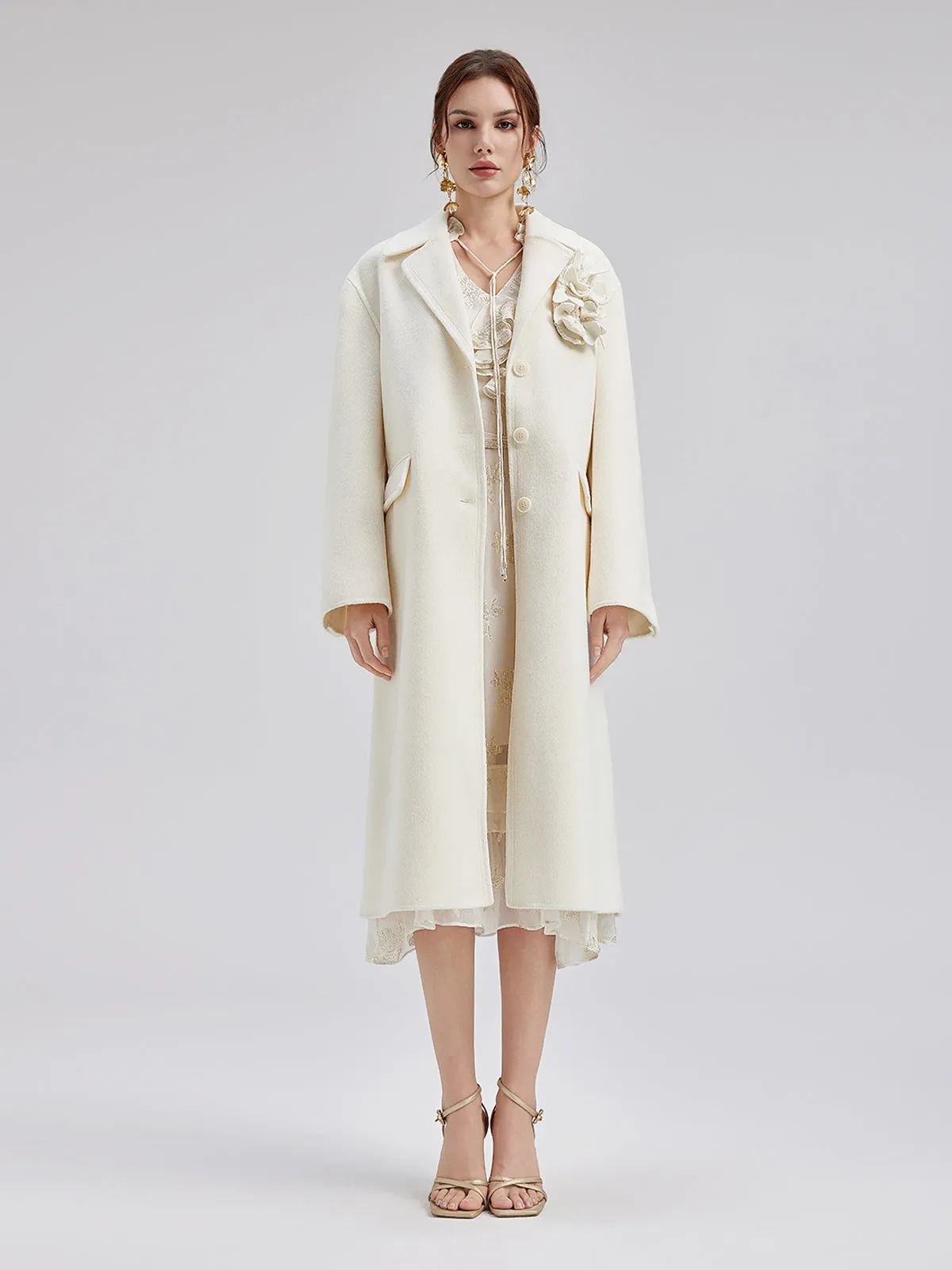 Australian Wool Floral Coat