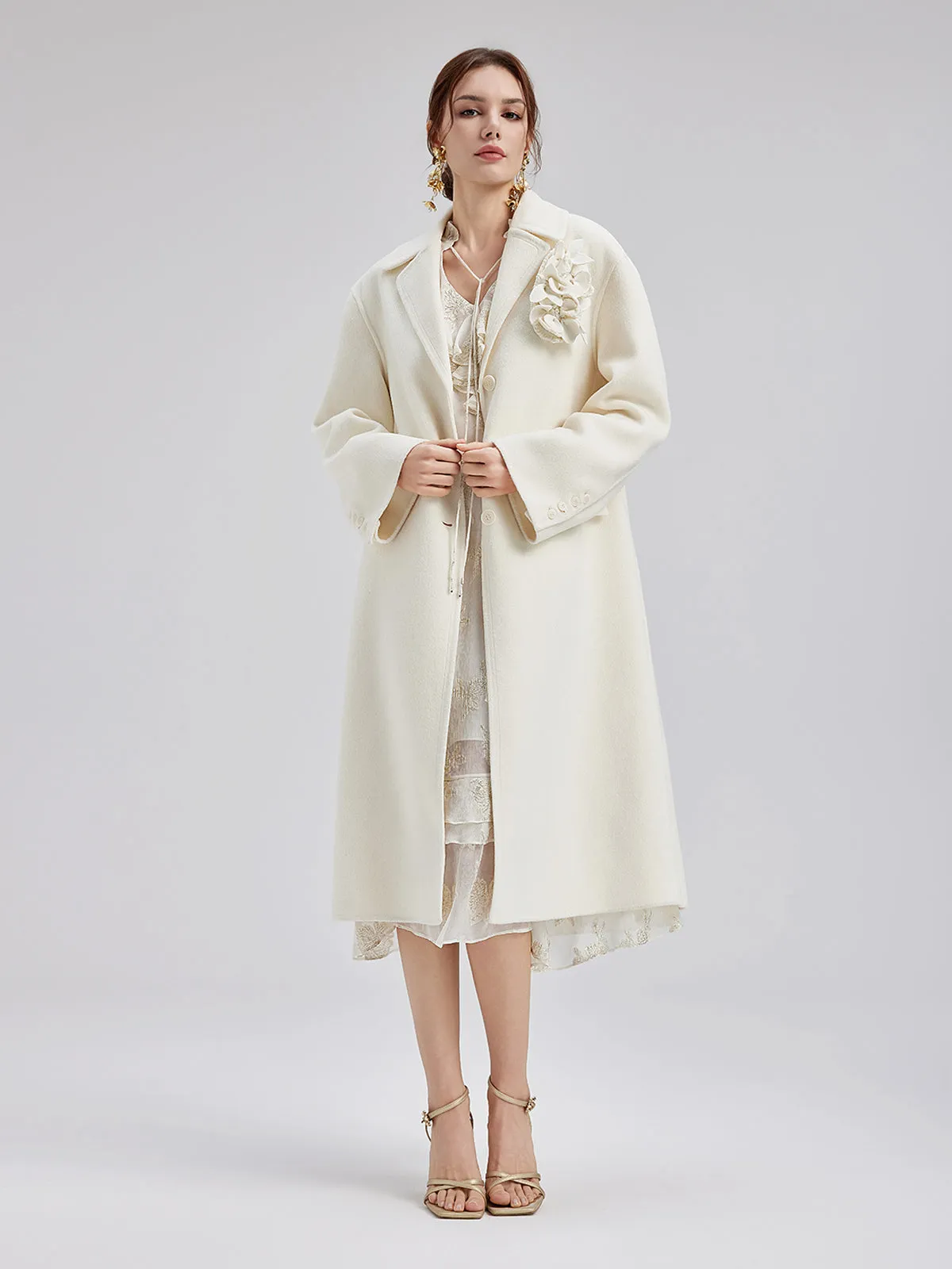 Australian Wool Floral Coat