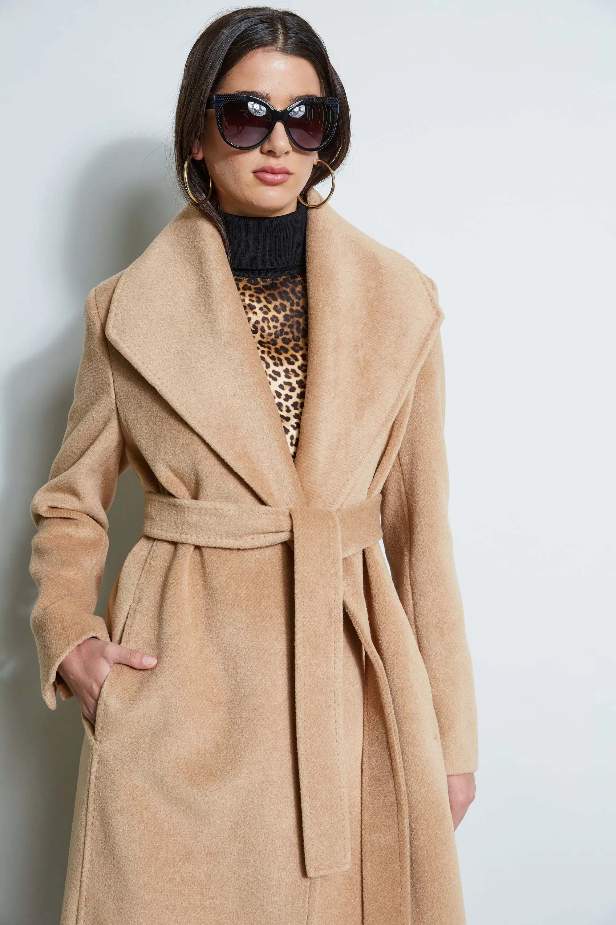 Brushed Wrap Maxi Coat