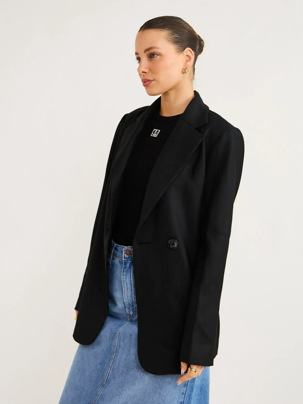 By Nicola Frankie Oversized Blazer in Black