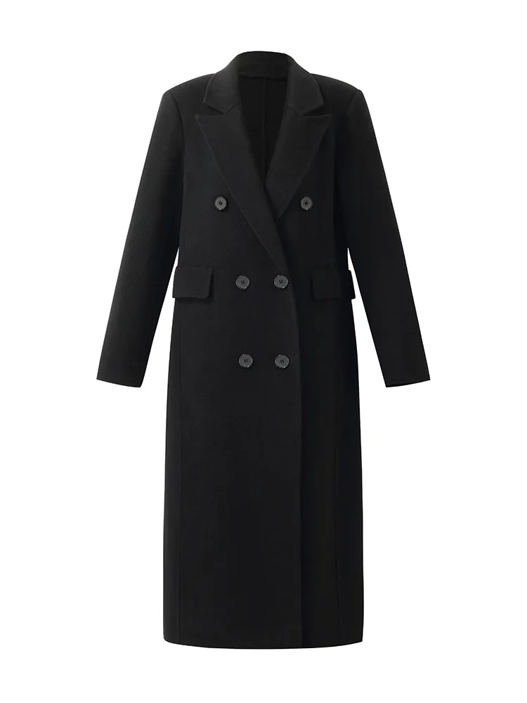 Cashmere Wool Double-Faced Women Overcoat