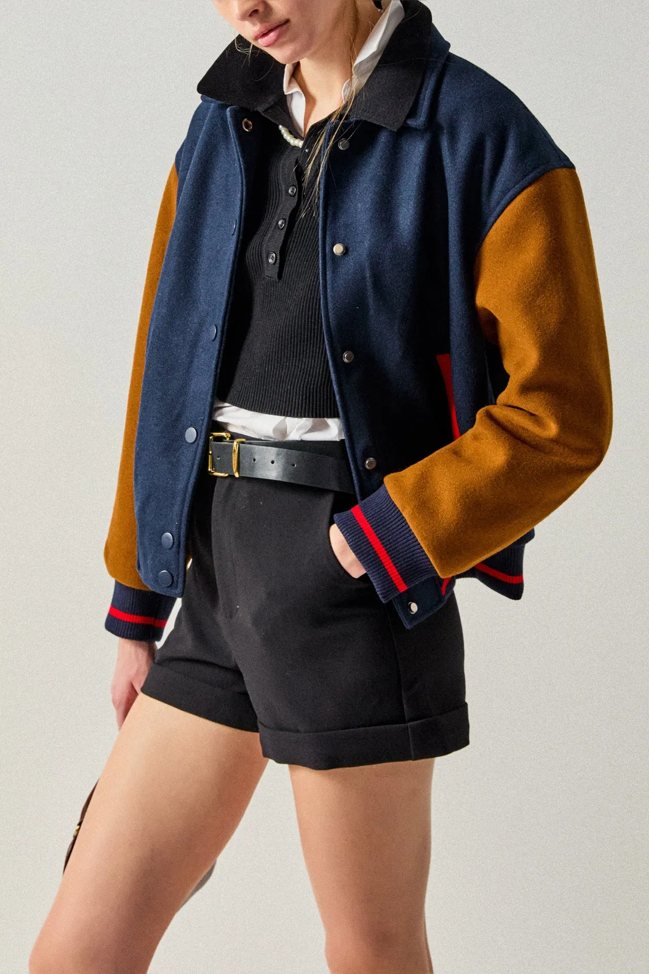 Colorblock Bomber Jacket