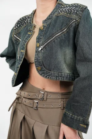 Cropped Chain & Stitch Jacket