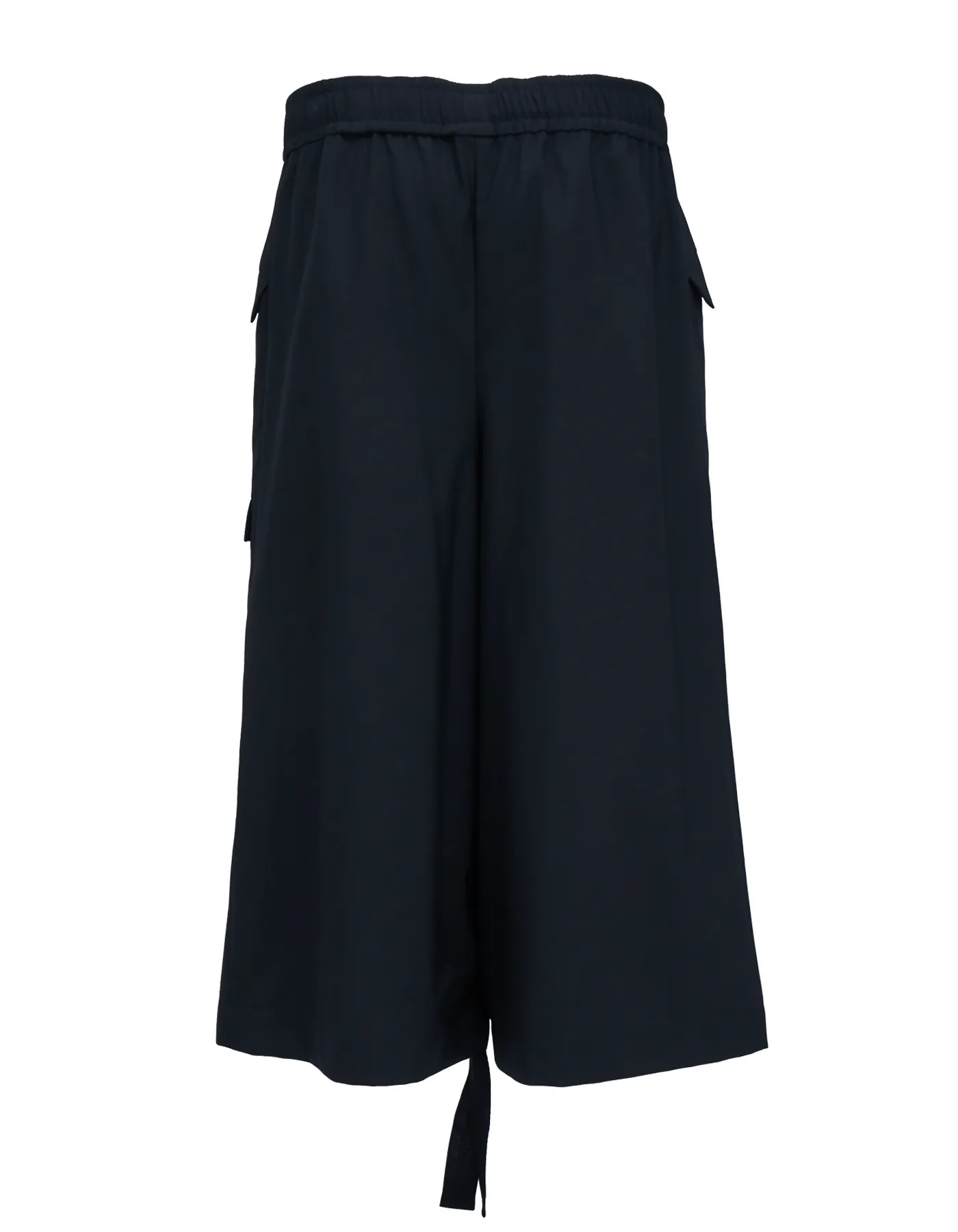 Deconstructed Double-Breasted Flap Japanese Wide Shorts