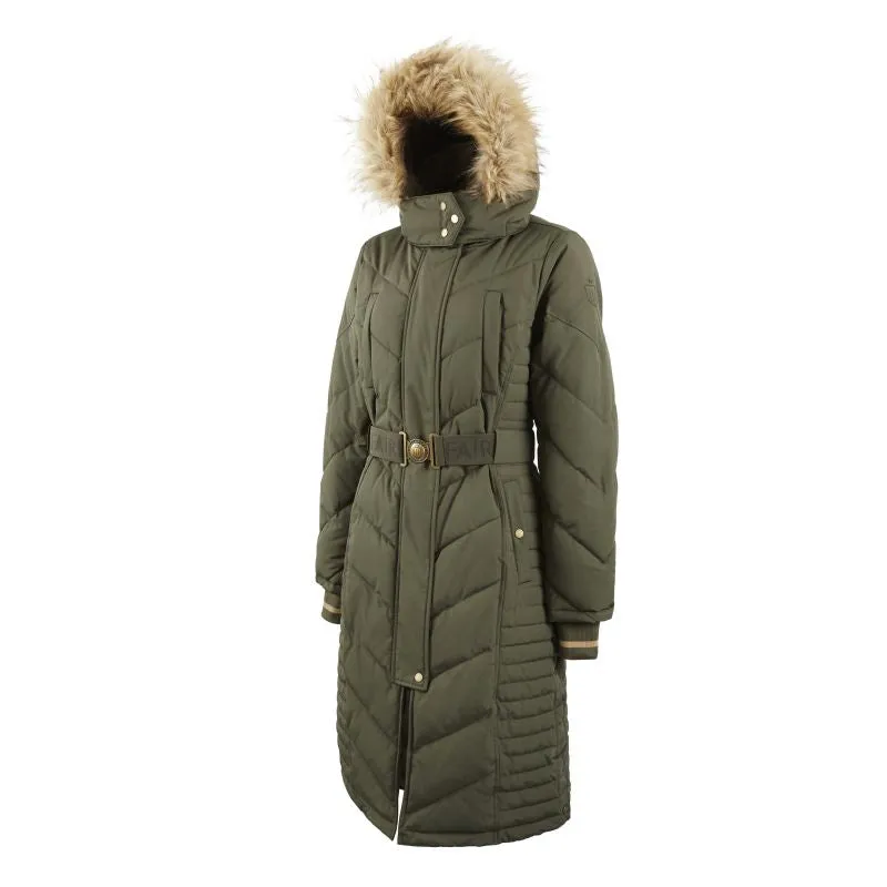 Fairfax & Favor Charlotte Padded Ladies Longline Coat - Khaki