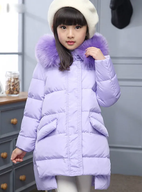 Girl Down Jackets Children Coats Warm Baby 100%