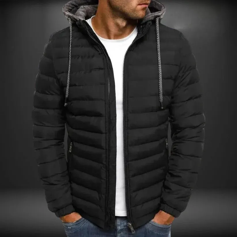 Insulated Quilted Jacket With Hood