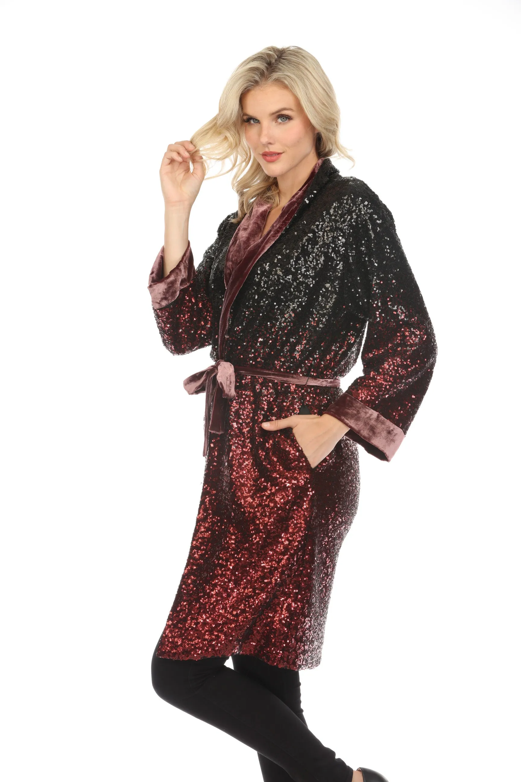 Johnny Was Sequin Alexia Kimono Boho Chic R46122