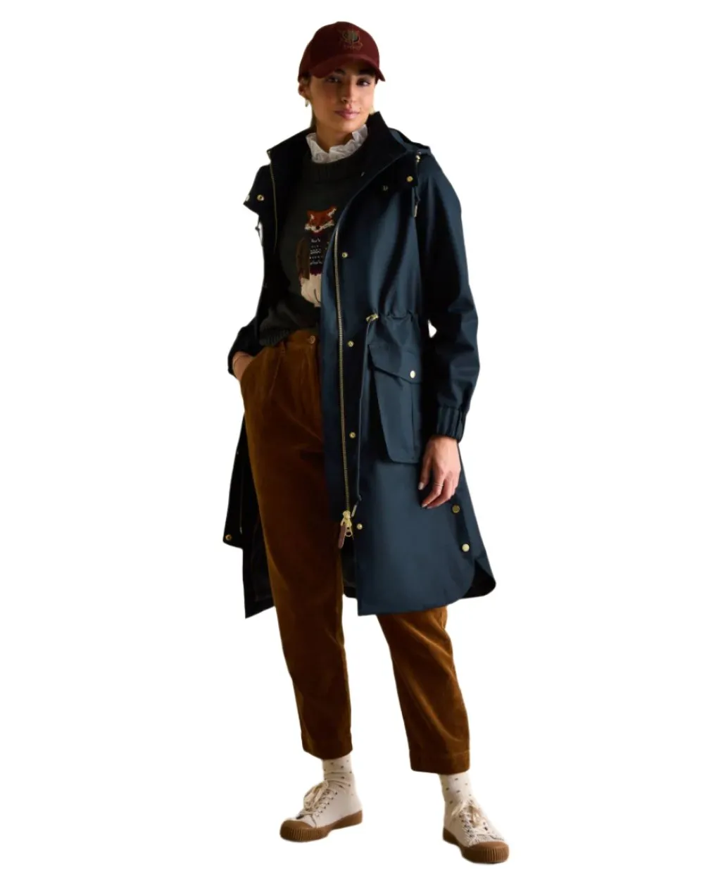 Joules Harpsden Waterproof Long Raincoat With Hood