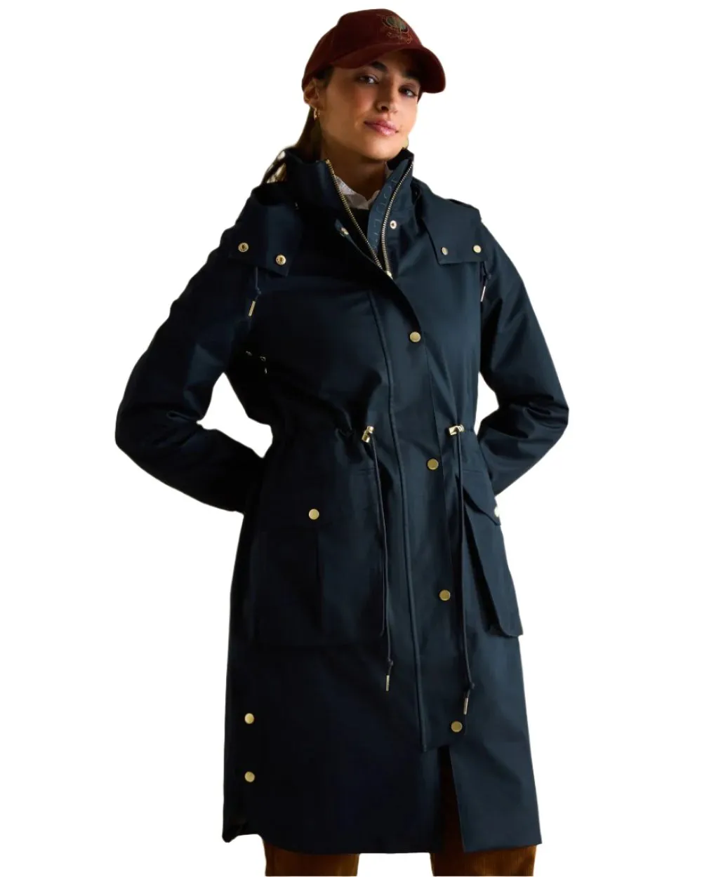 Joules Harpsden Waterproof Long Raincoat With Hood