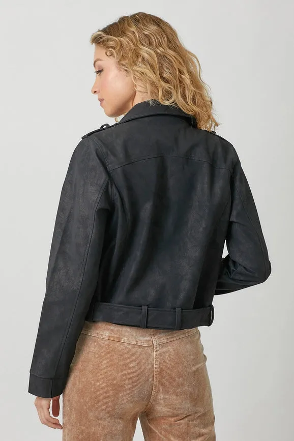 Leather Moto Jacket Black