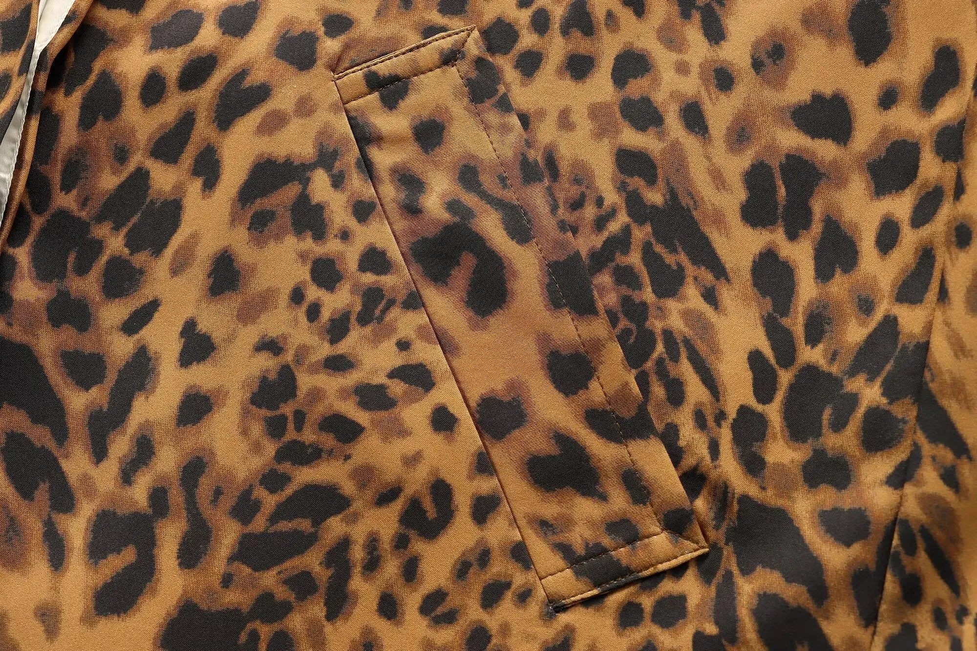 Leopard Print Long Coat Animal Pattern Winter Outwear