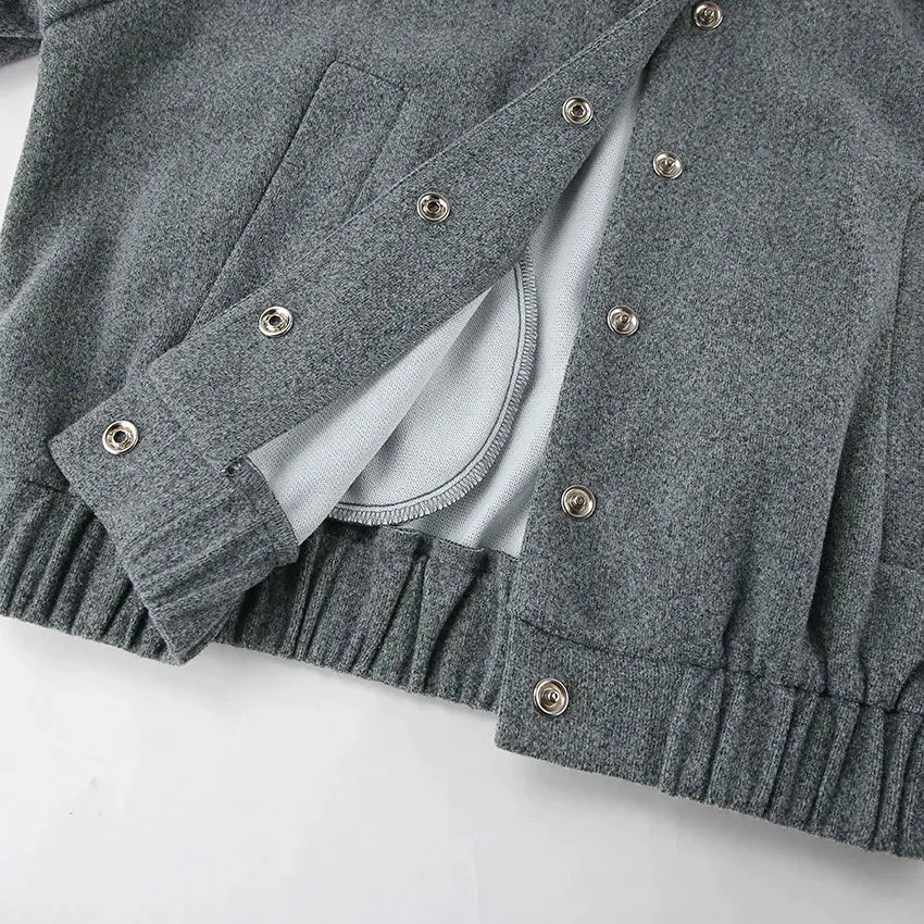 Lightweight Cropped Stand-Collar Jacket for Cool Weather