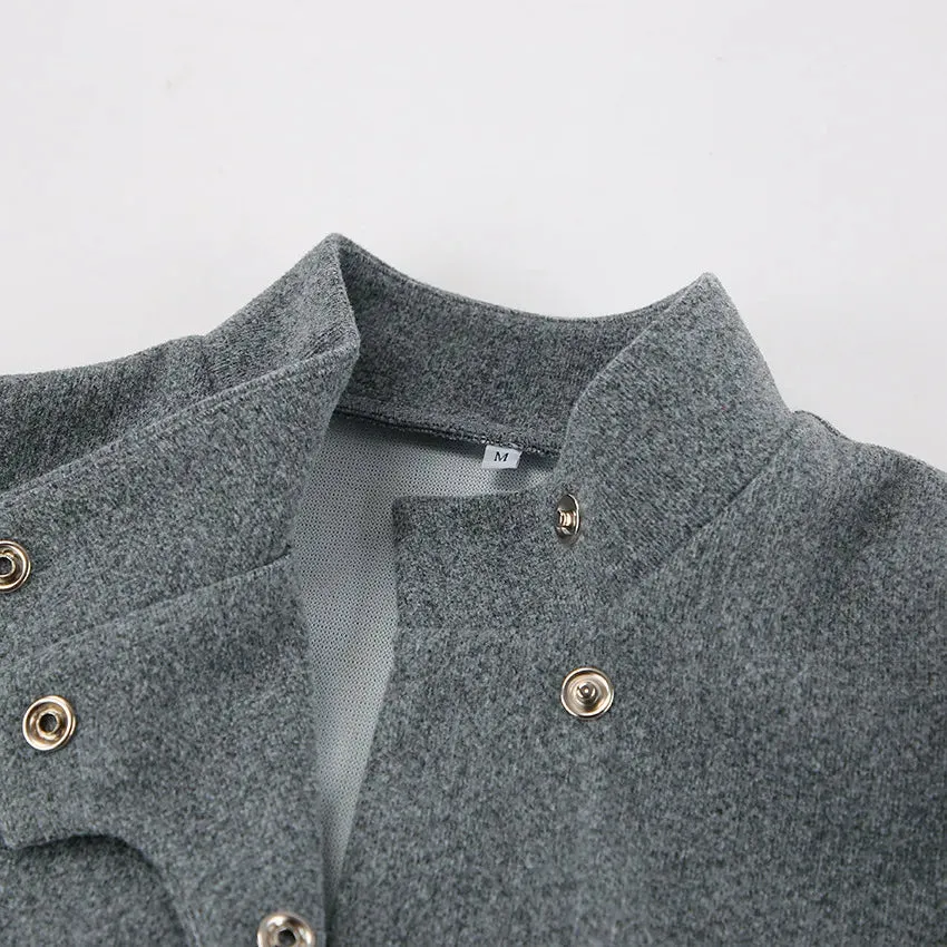 Lightweight Cropped Stand-Collar Jacket for Cool Weather