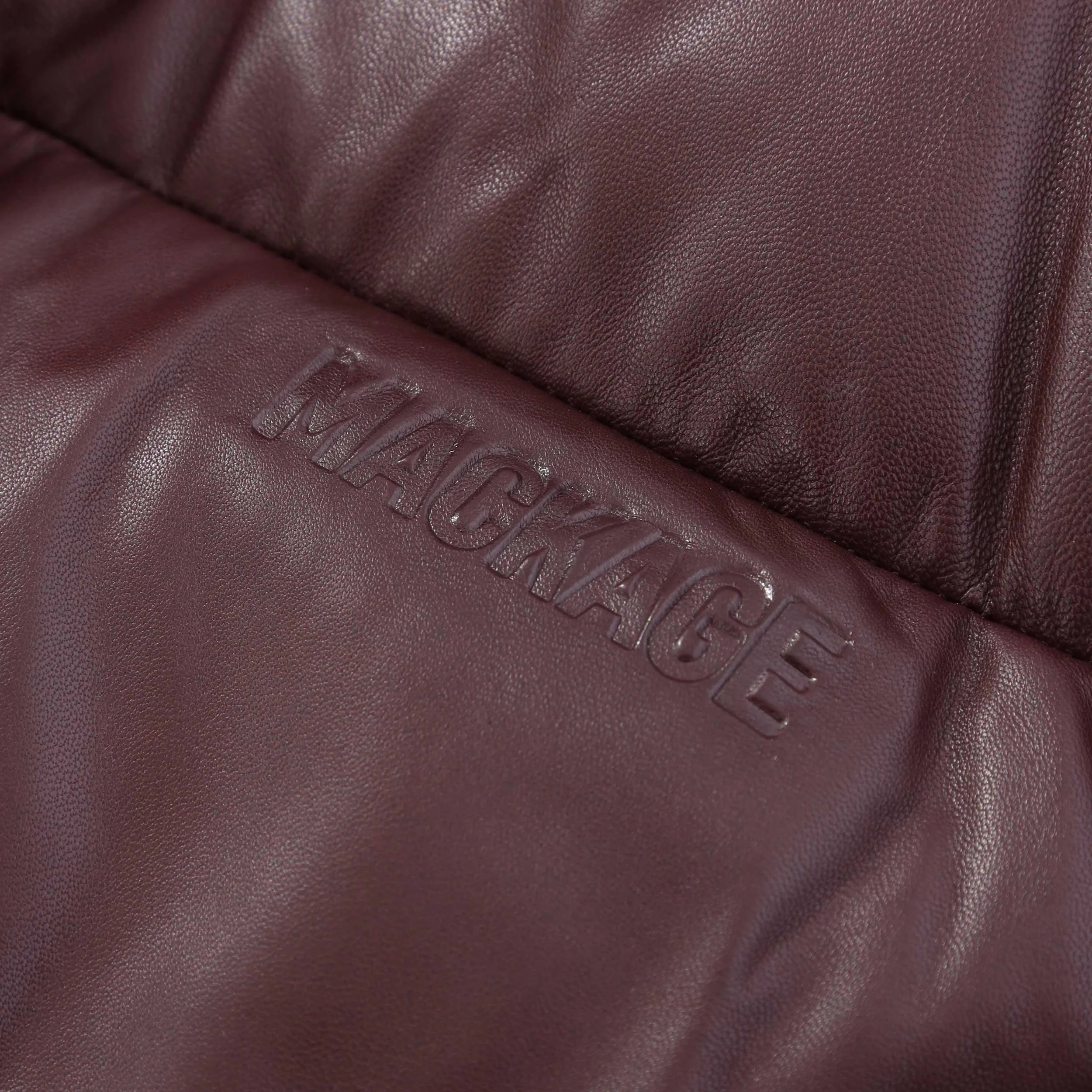 Mackage Saya Ladies Leather Jacket in Garnet