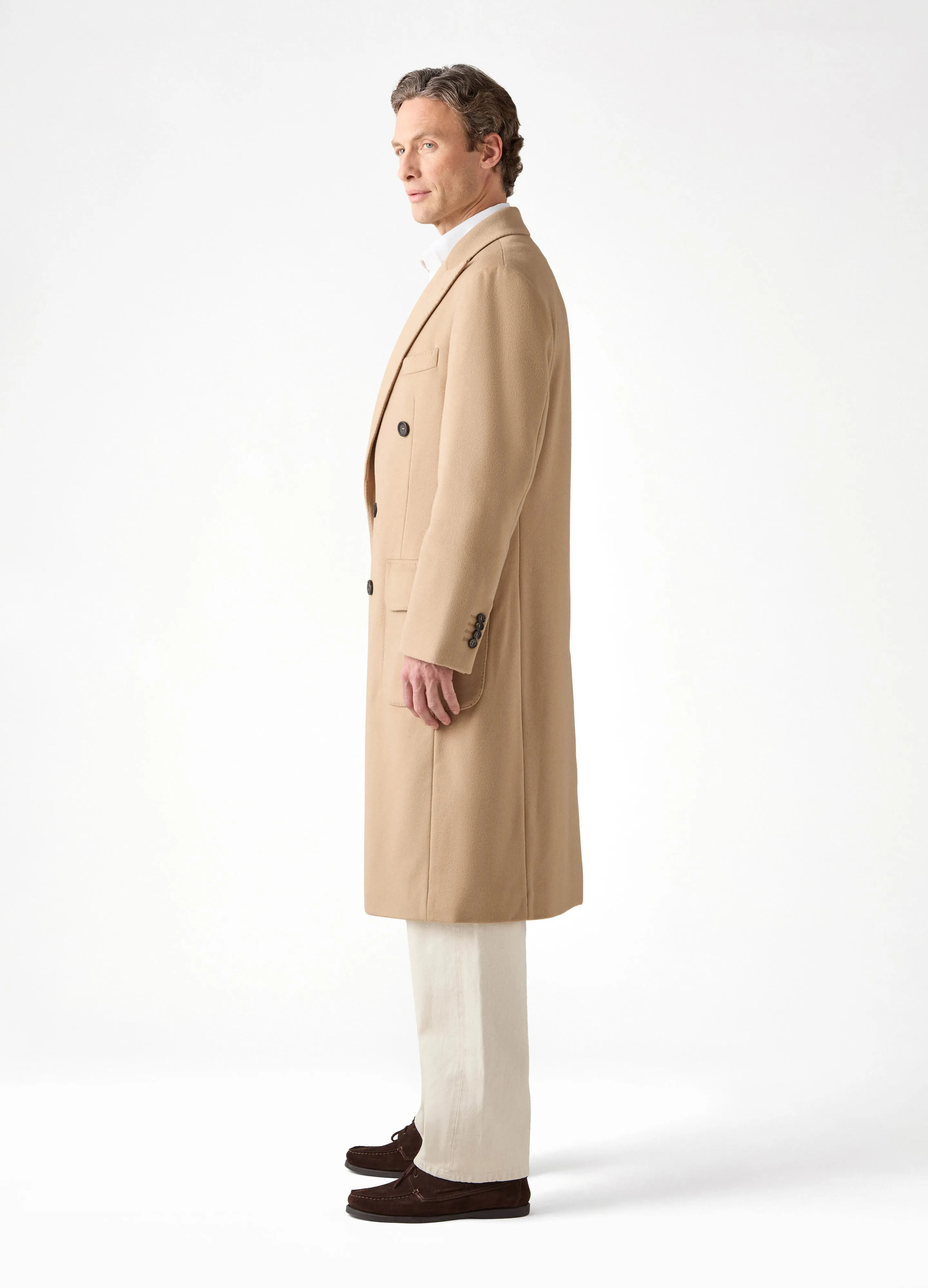 Noah Double Breasted Coat - Camel