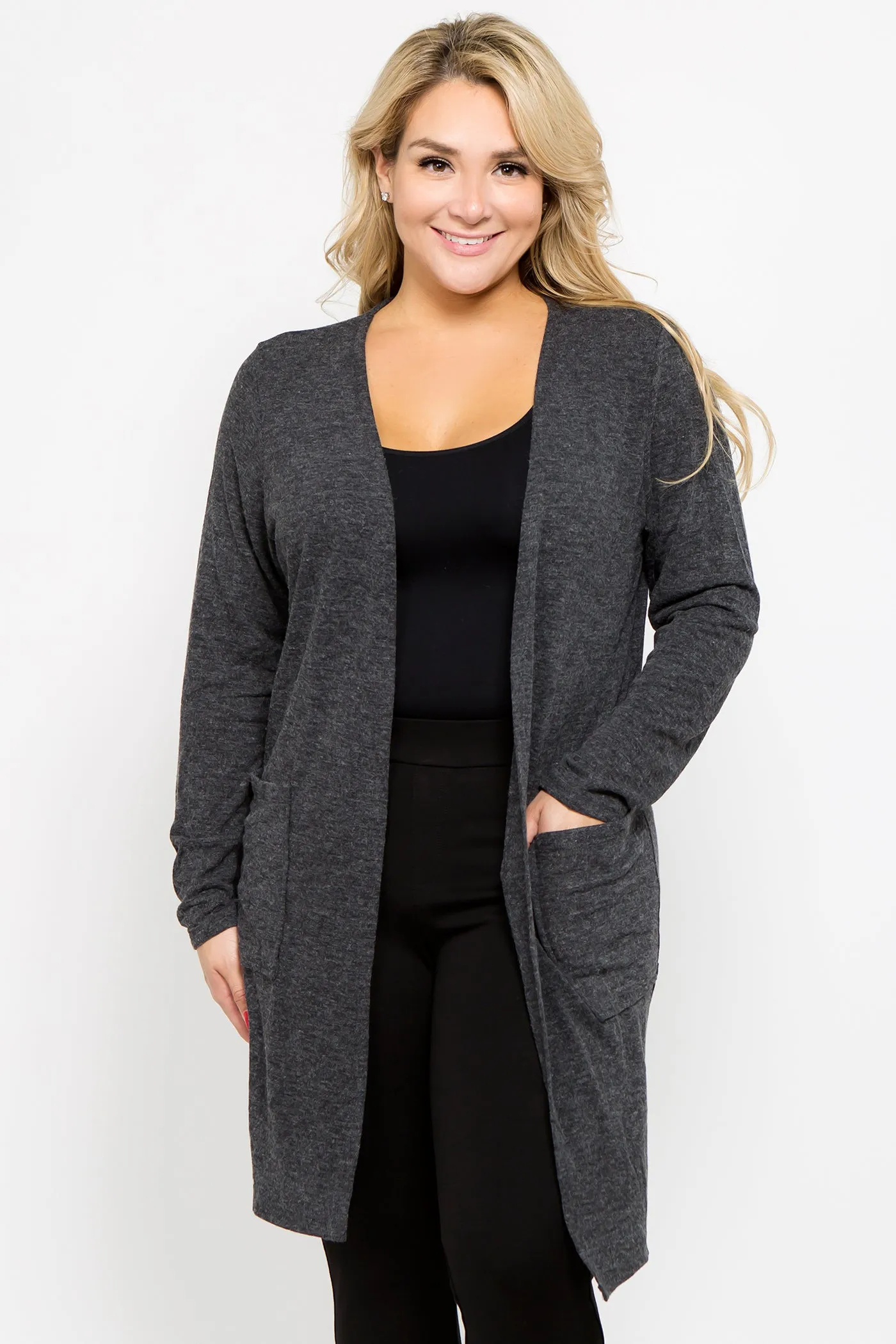 Plus Size Looks So Perfect Two Pocket Cardigan