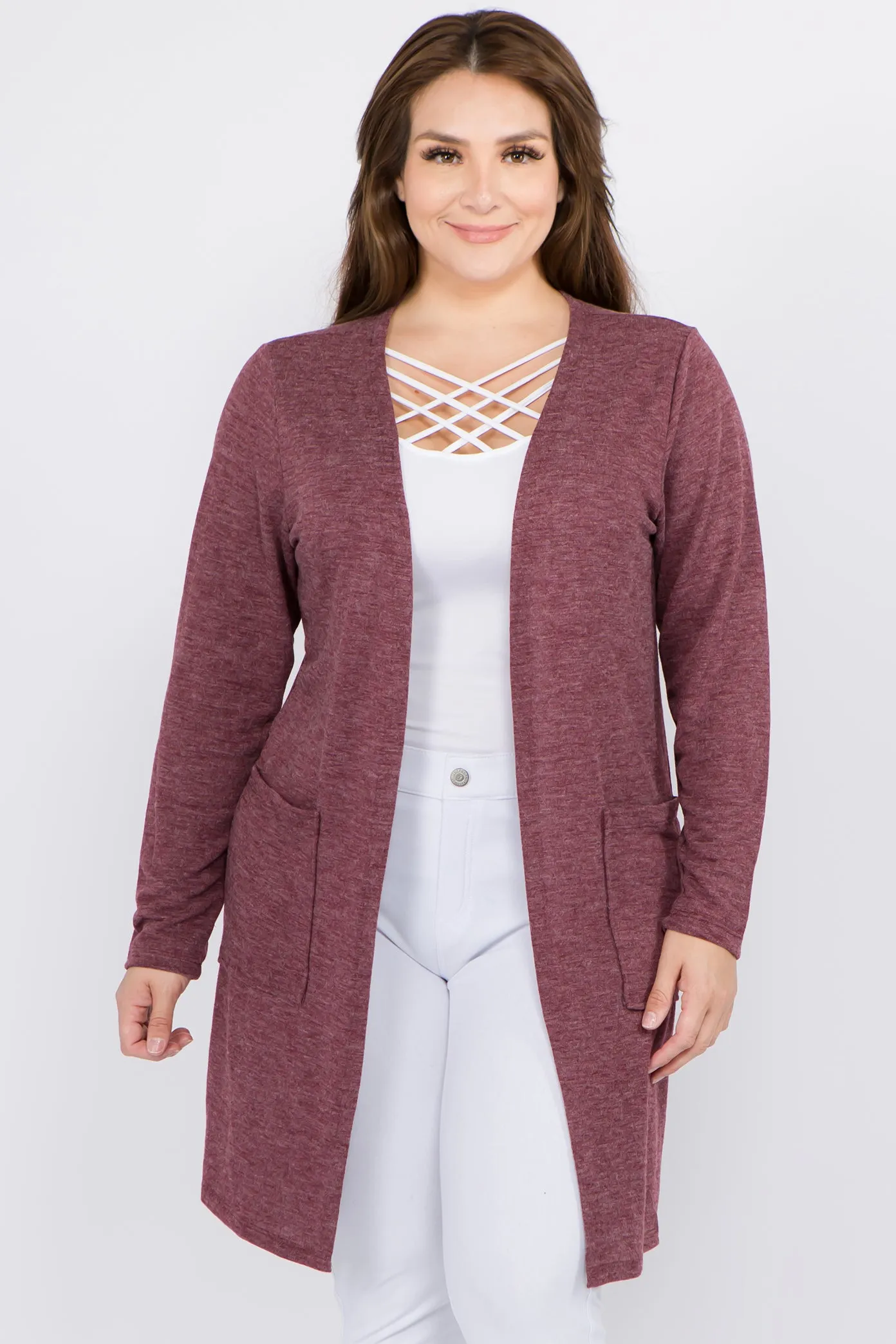 Plus Size Looks So Perfect Two Pocket Cardigan