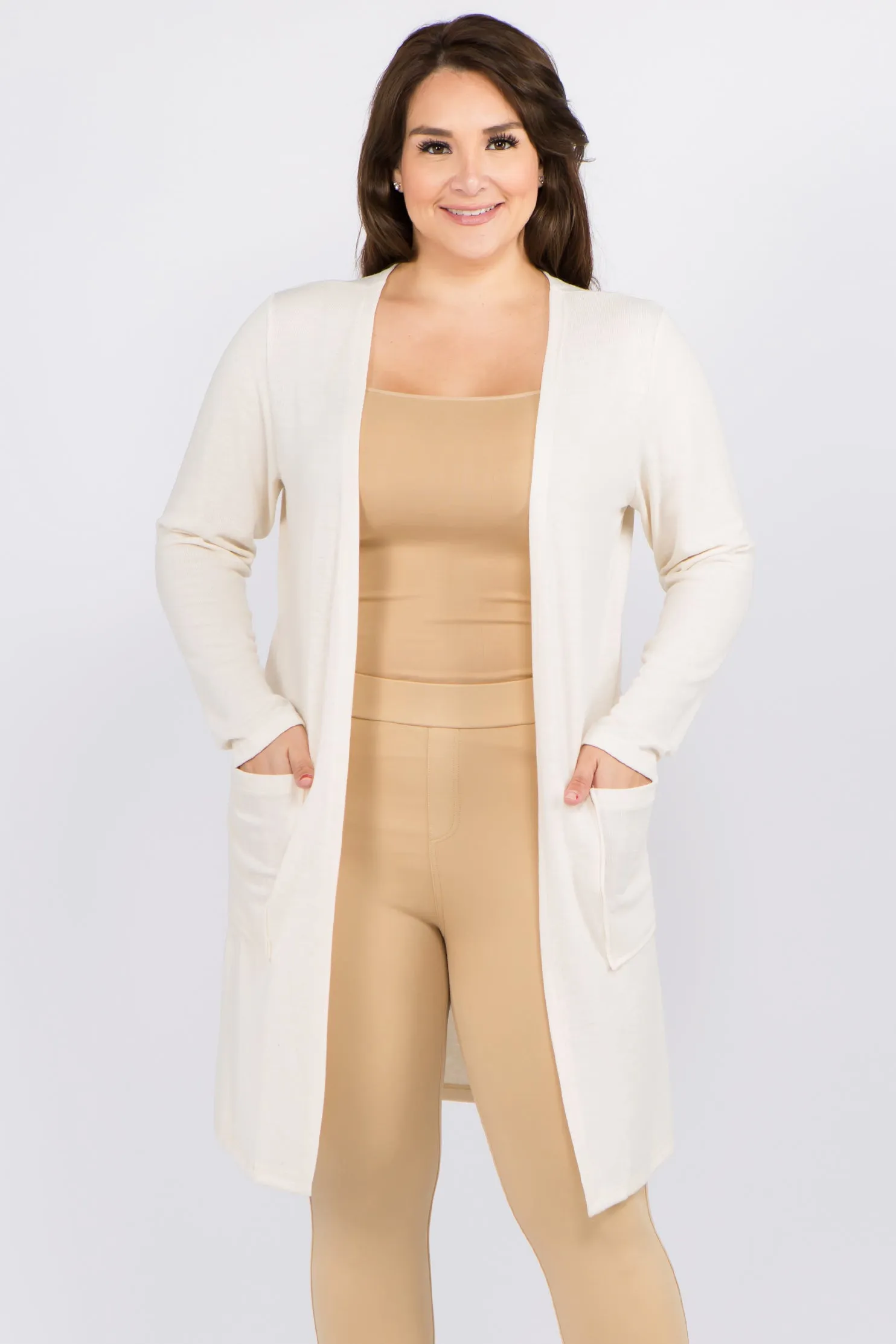 Plus Size Looks So Perfect Two Pocket Cardigan