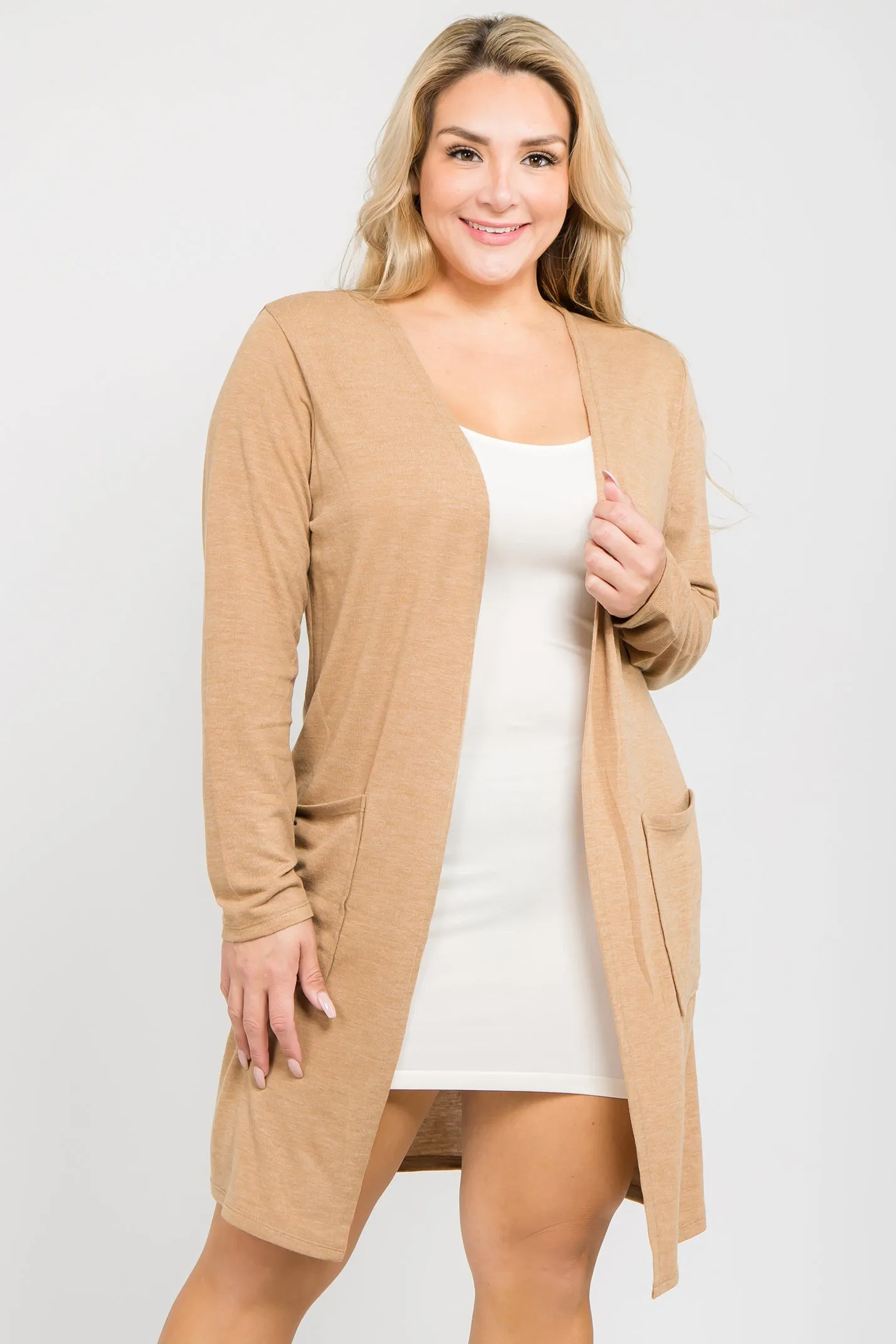 Plus Size Looks So Perfect Two Pocket Cardigan