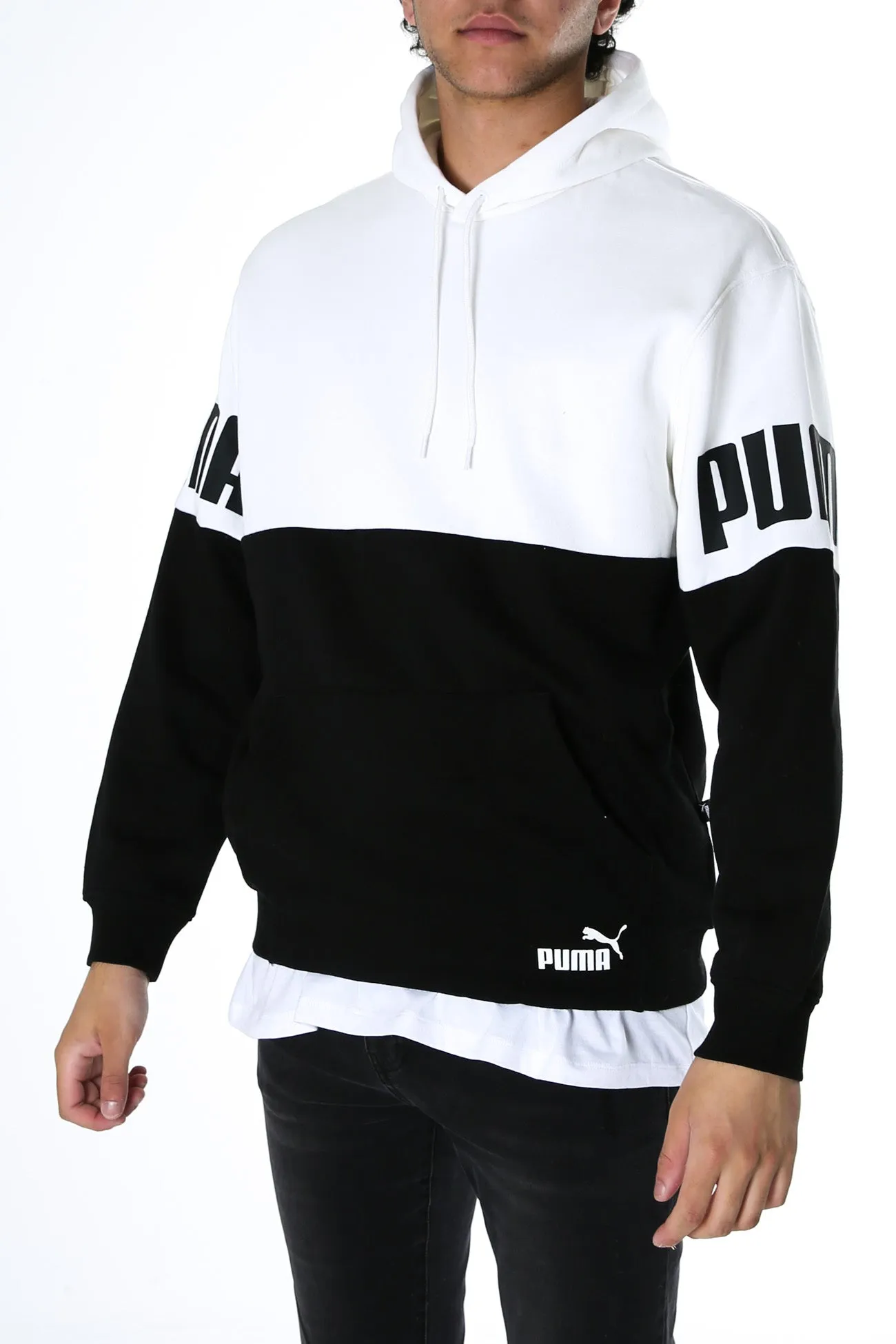 Power Colorblock Hoodie Puma White