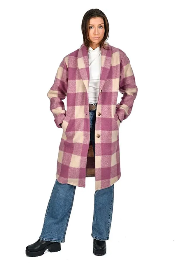 RD Style Lucy Long Plaid Coat