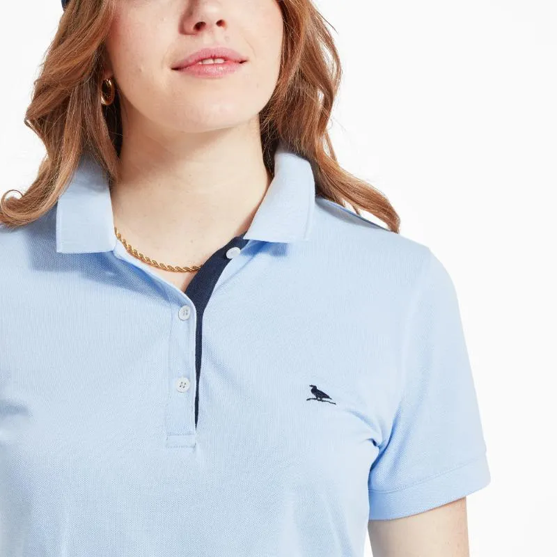 Schoffel St Ives Tailored Ladies Polo Shirt - Sky Blue