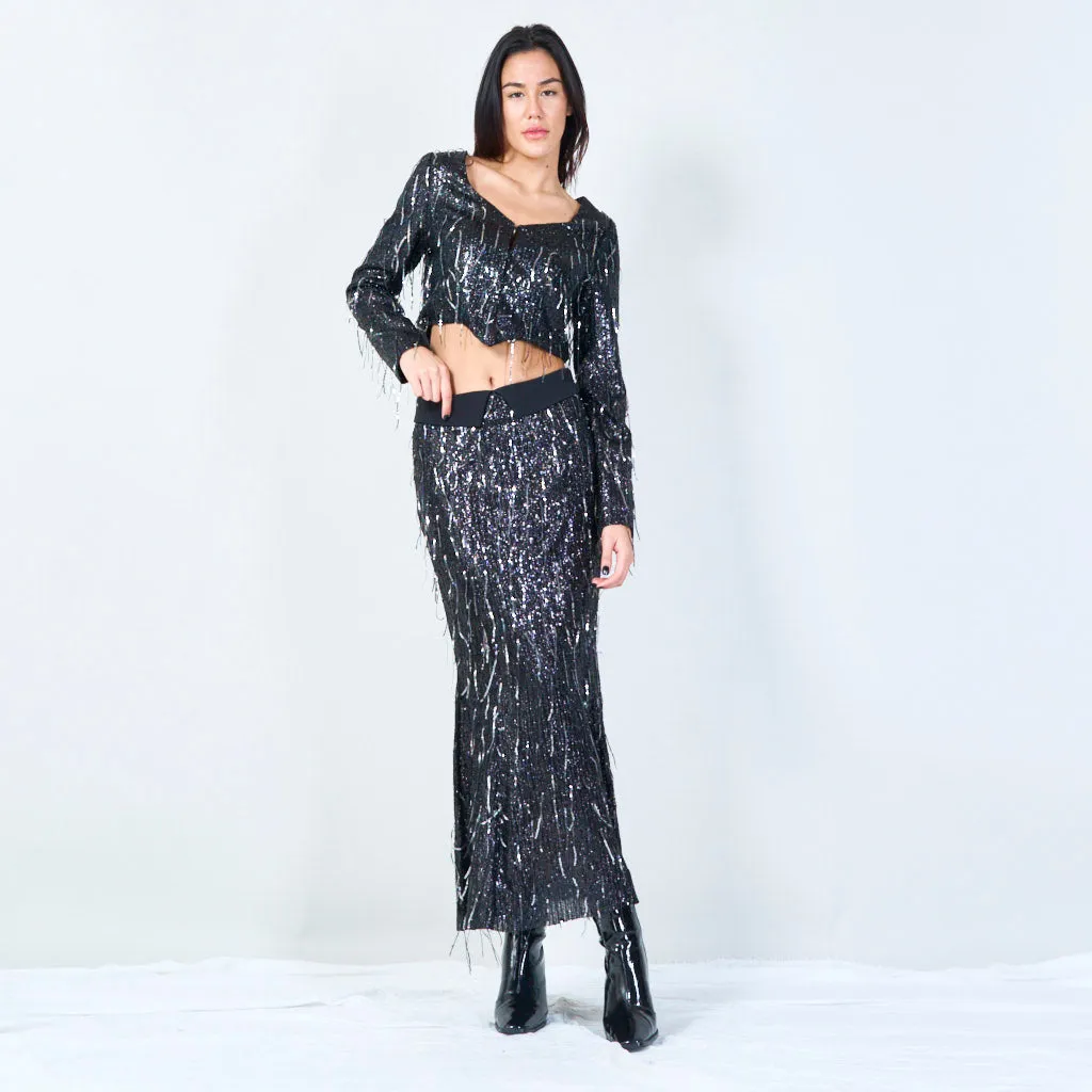 Sequin cropped bolero jacket wholesale