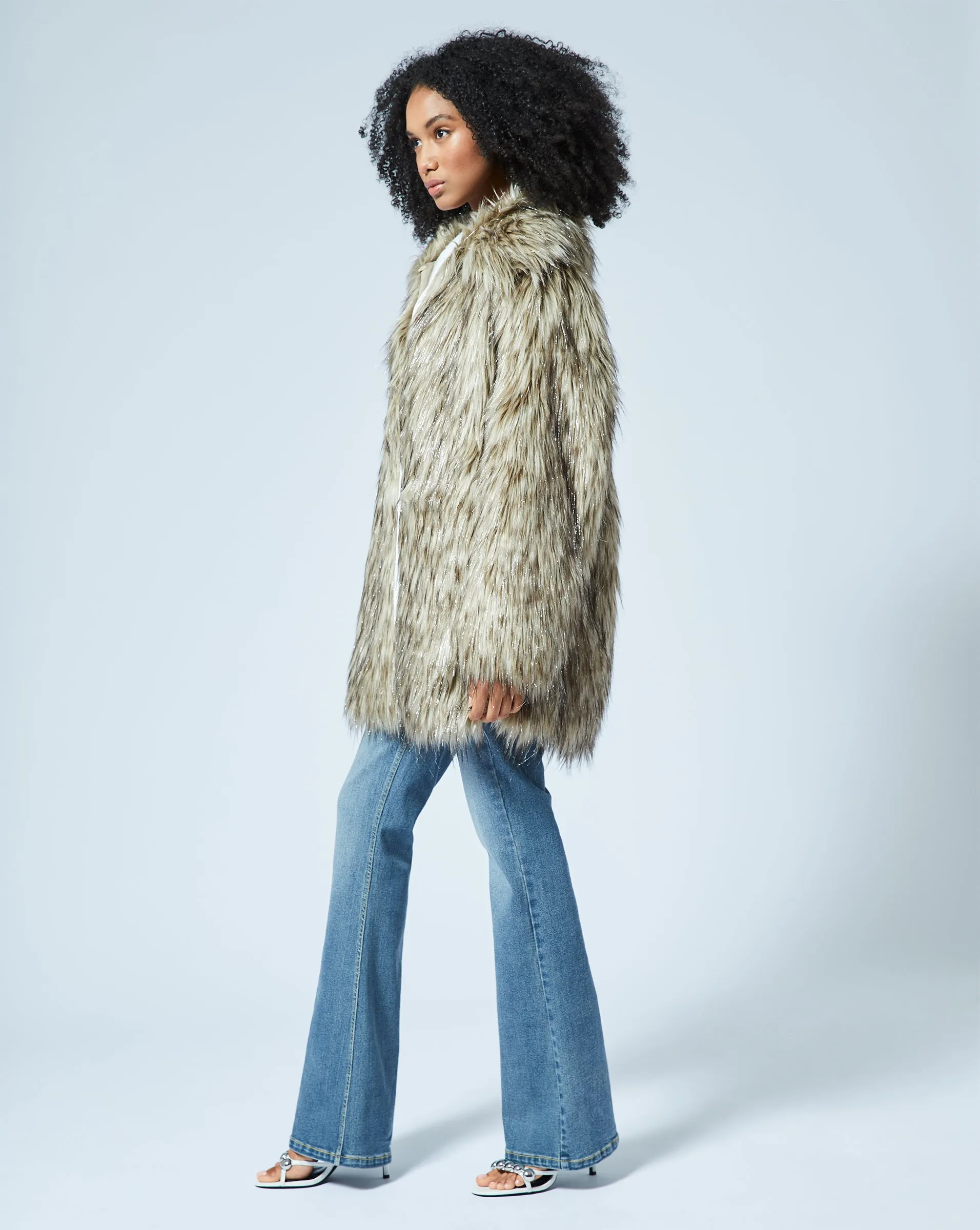 Shaggy Fox Faux Fur Coat