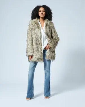 Shaggy Fox Faux Fur Coat