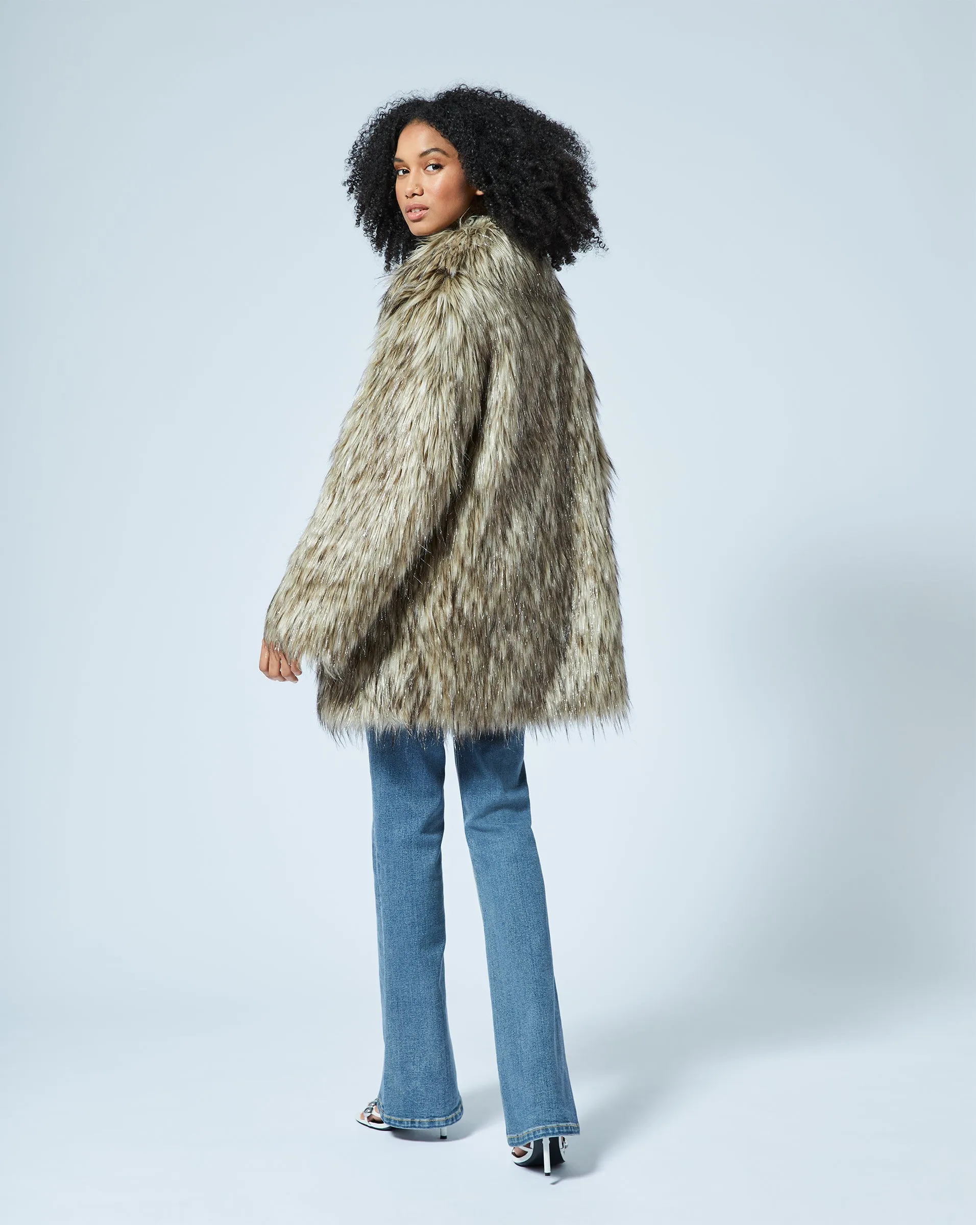 Shaggy Fox Faux Fur Coat