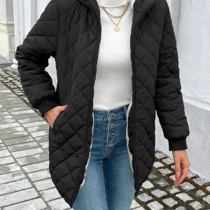 Sophie | Quilted zippered puffy jacket with imitatiefur lining