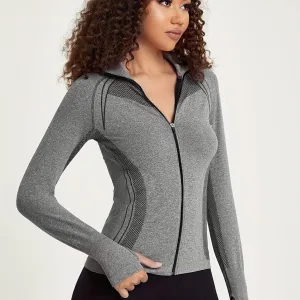 Sophie | Sporty women's long sleeve track jacket with stripe decoration