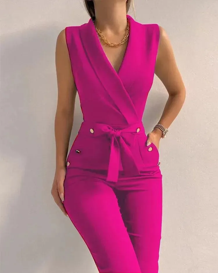 Stylish Wrap Top with Matching Pants