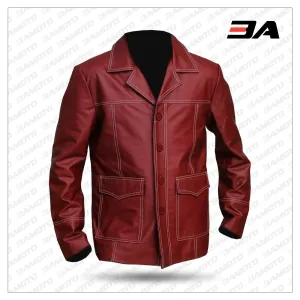 Tyler Durden Jacket Red Leather