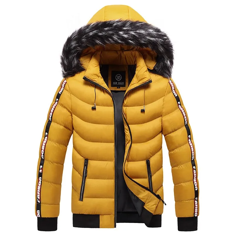 West Louis™ Patchwork Thick Warm Fur Hood Waterproof Parka