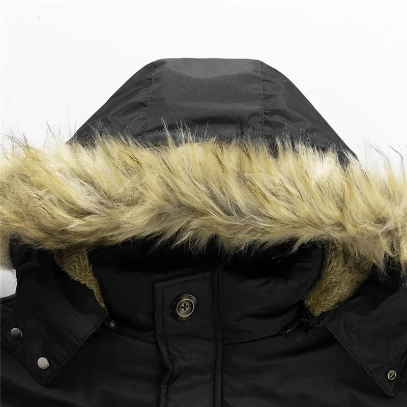 West Louis™ Winter Alpine Polar Thick Windproof Fur Hooded Parka