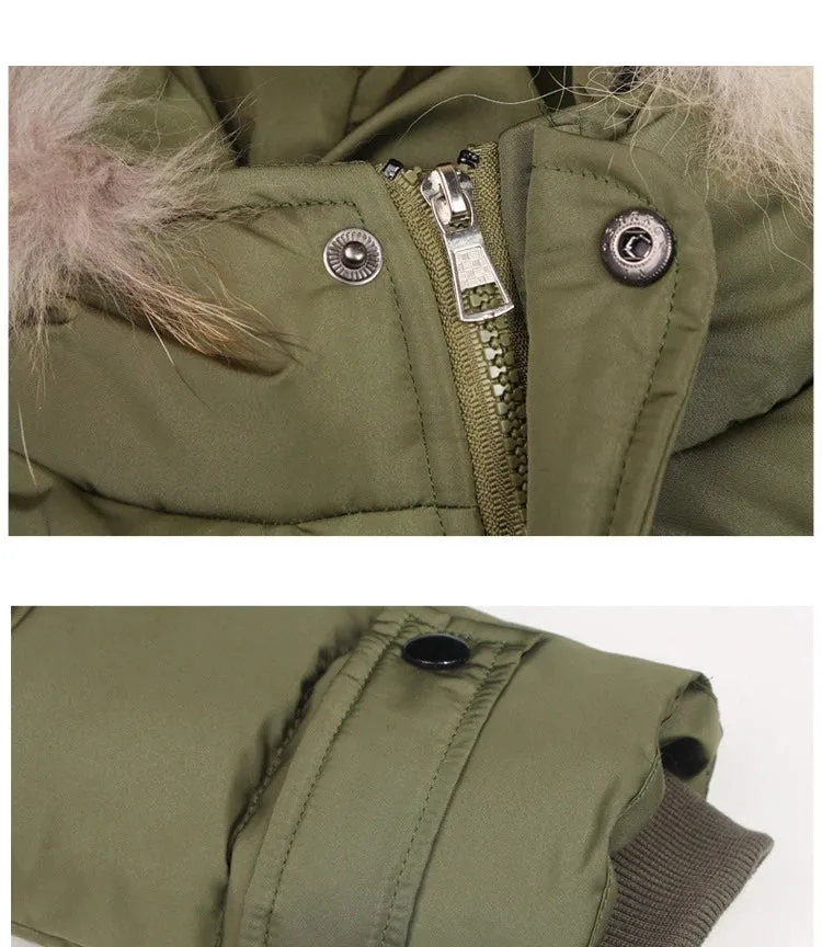 Winter Thicken Warm Teenager Kids Jacket Fashion Long Style Zipper Hooded Children Outerwear 5-14 Years Big Boys Jacket