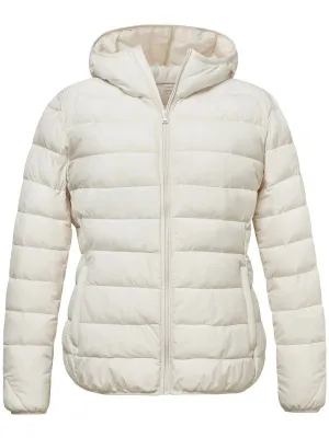 Women's Plus Size Hooded Winter Jacket Lightweight Quilted Recycled Polyester Puffer Jacket